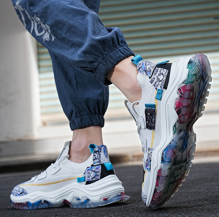 Variant image for Męskie Stylowe Sneakersy z Różnymi Teksturami z Grubą Podeszwą z Wysokiej Jakości Tkanin Syntetycznych-21