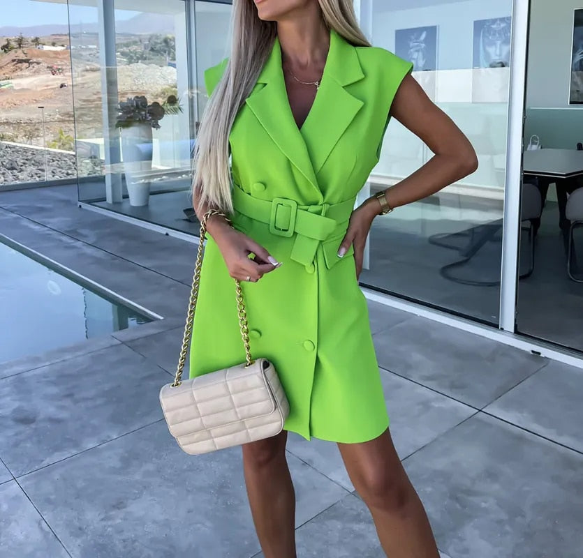 Kobiety Elegancki Poliester Blazer z Zapięciem