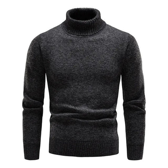 Elegancki Sweter Fleece z Kołnierzem Golf Męski | Idealny na Jesień/Zimę
