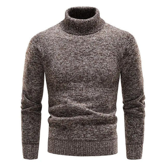 Elegancki Sweter Fleece z Kołnierzem Golf Męski | Idealny na Jesień/Zimę