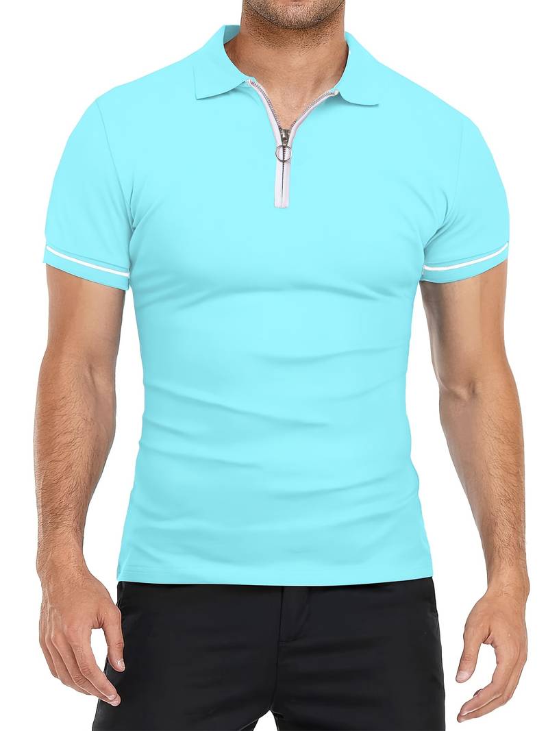 Variant image for Męska Oddychająca Koszulka Golfowa z Krótkim Rękawem z Materiału Wydajnościowego-41