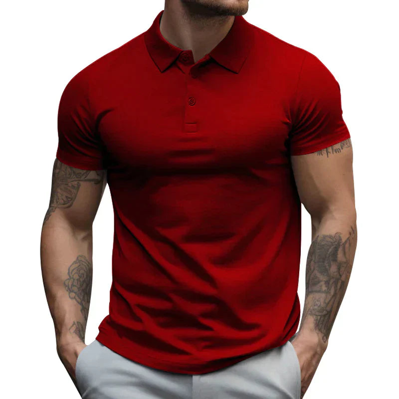 Variant image for Męska Stylowa Koszulka Polo z Krótkim Rękawem z Wysokiej Jakości Bawełny-15