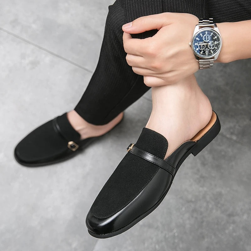 Męskie Stylowe Skórzane Loafersy z Unikalnym Designem i Wygodnym Dopasowaniem