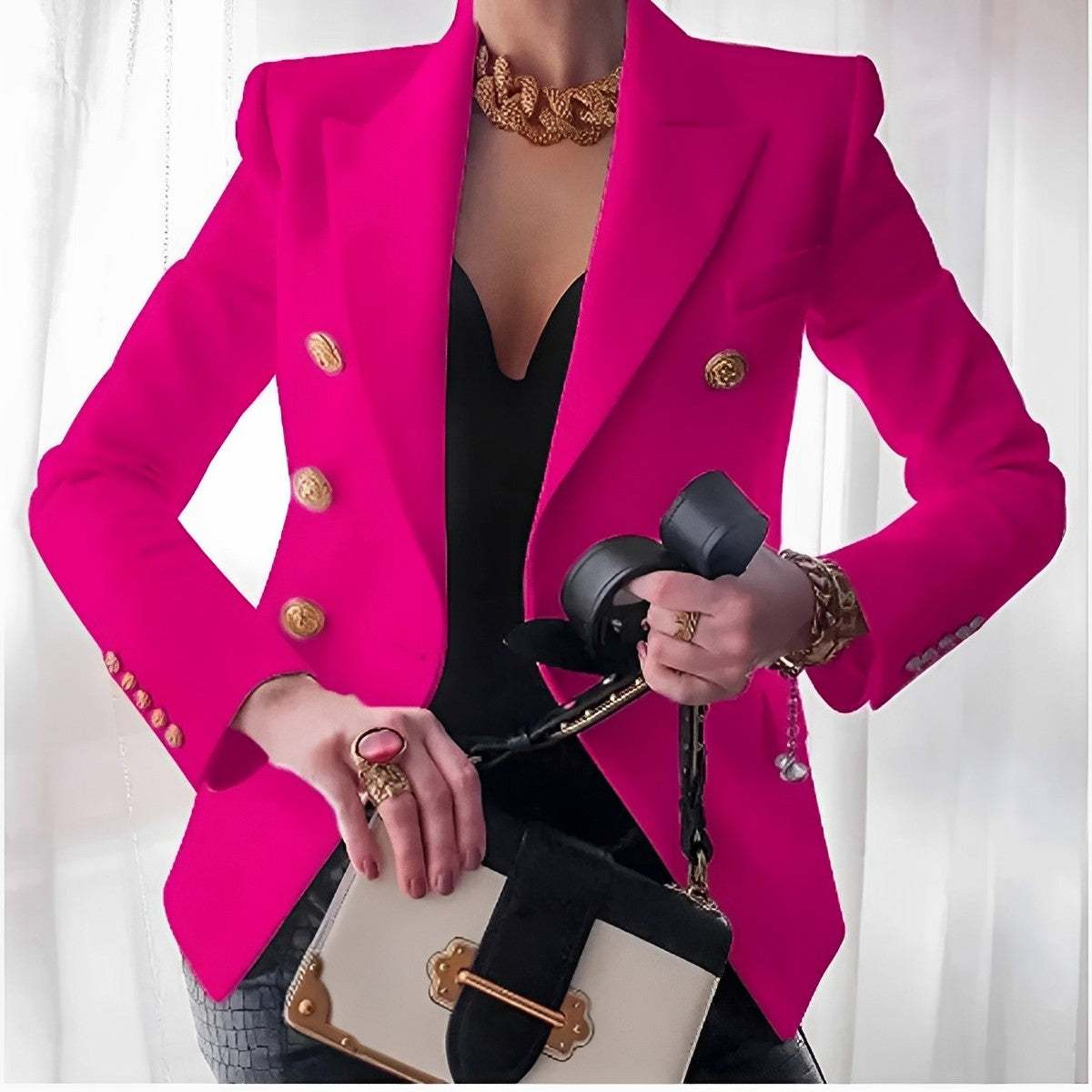 Damski Blazer z Guzikami