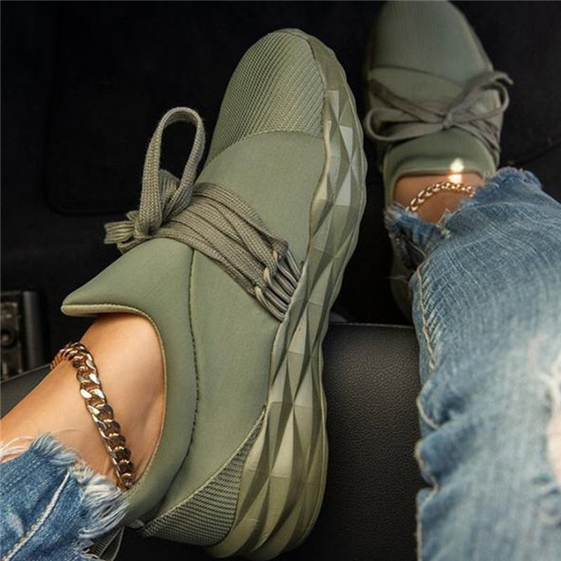 Damskie Sznurowane Sneakersy