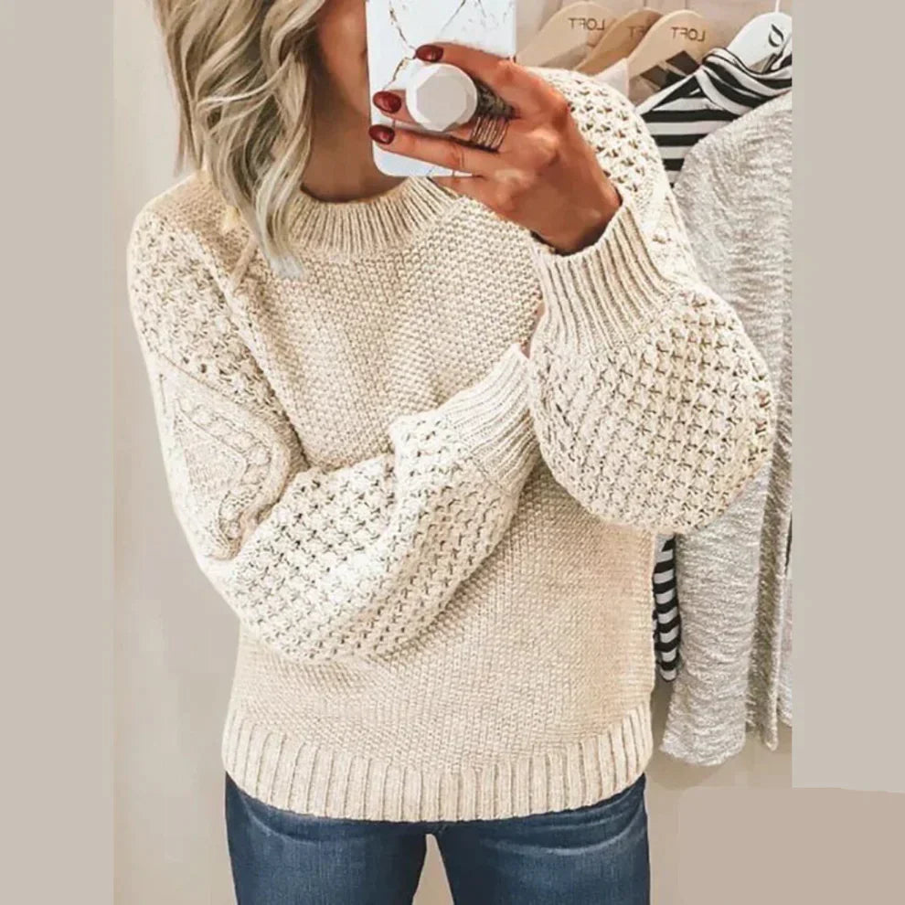 Damski Elegancki Sweter z Wysokiej Jakości Materiału z Komfortowym Krojem