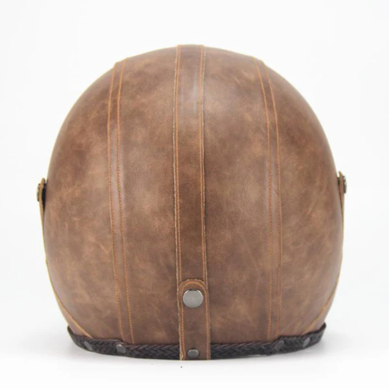 Męski Retro Kask Motocyklowy z Odczepianą Wnętrznością do Jazdy na Skuterze