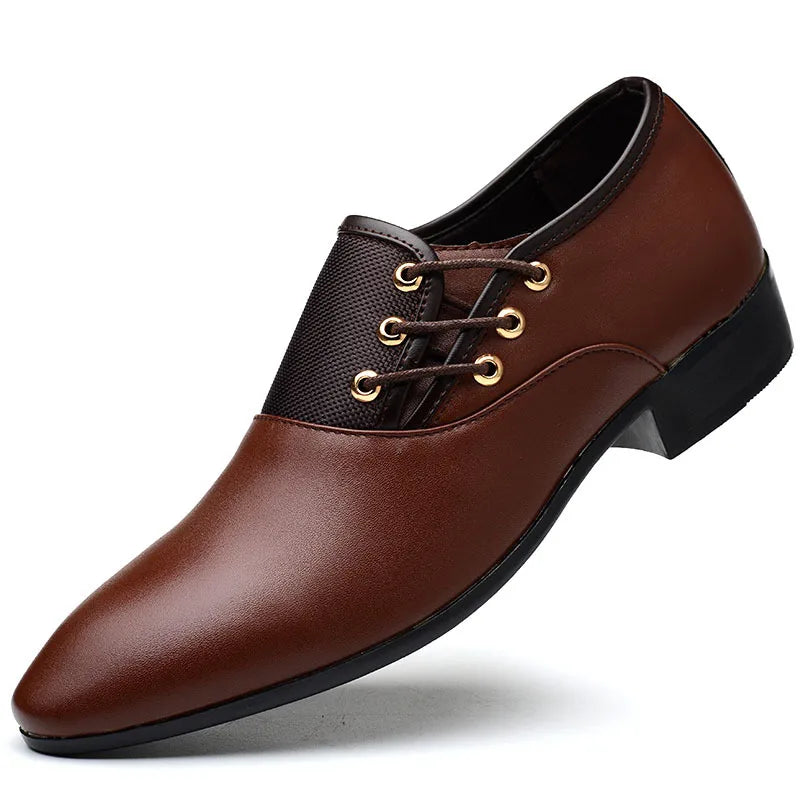 Męskie Sznurowane Buty Klasycznego Kroju 10