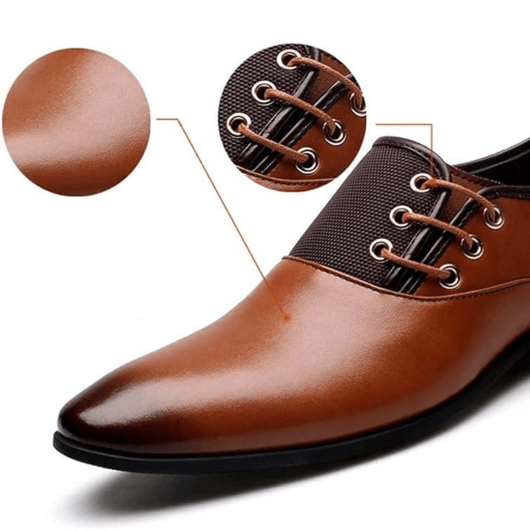 Męskie Sznurowane Buty Klasycznego Kroju 3