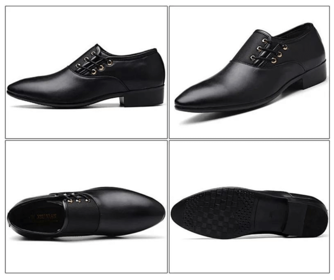 Męskie Sznurowane Buty Klasycznego Kroju 6