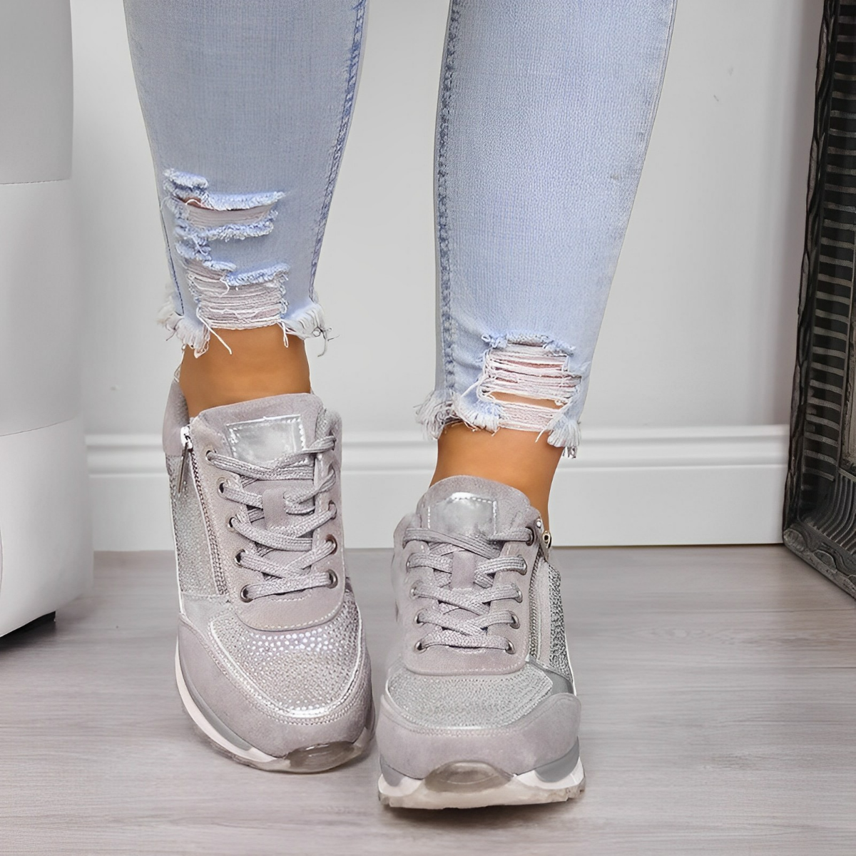Damskie Sneakersy Sznurowane