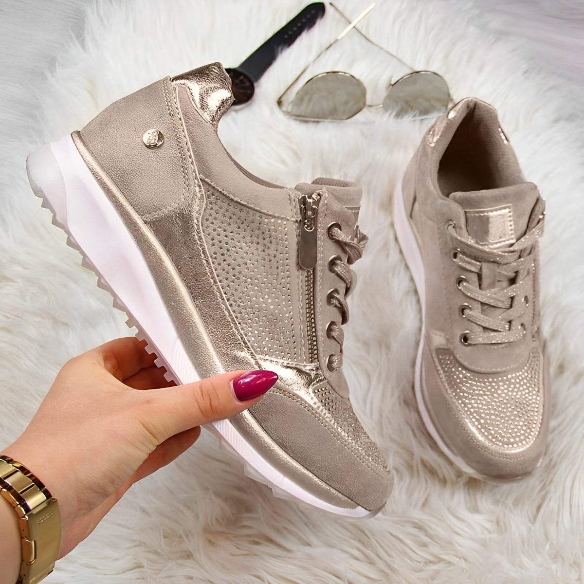Damskie Sneakersy Sznurowane