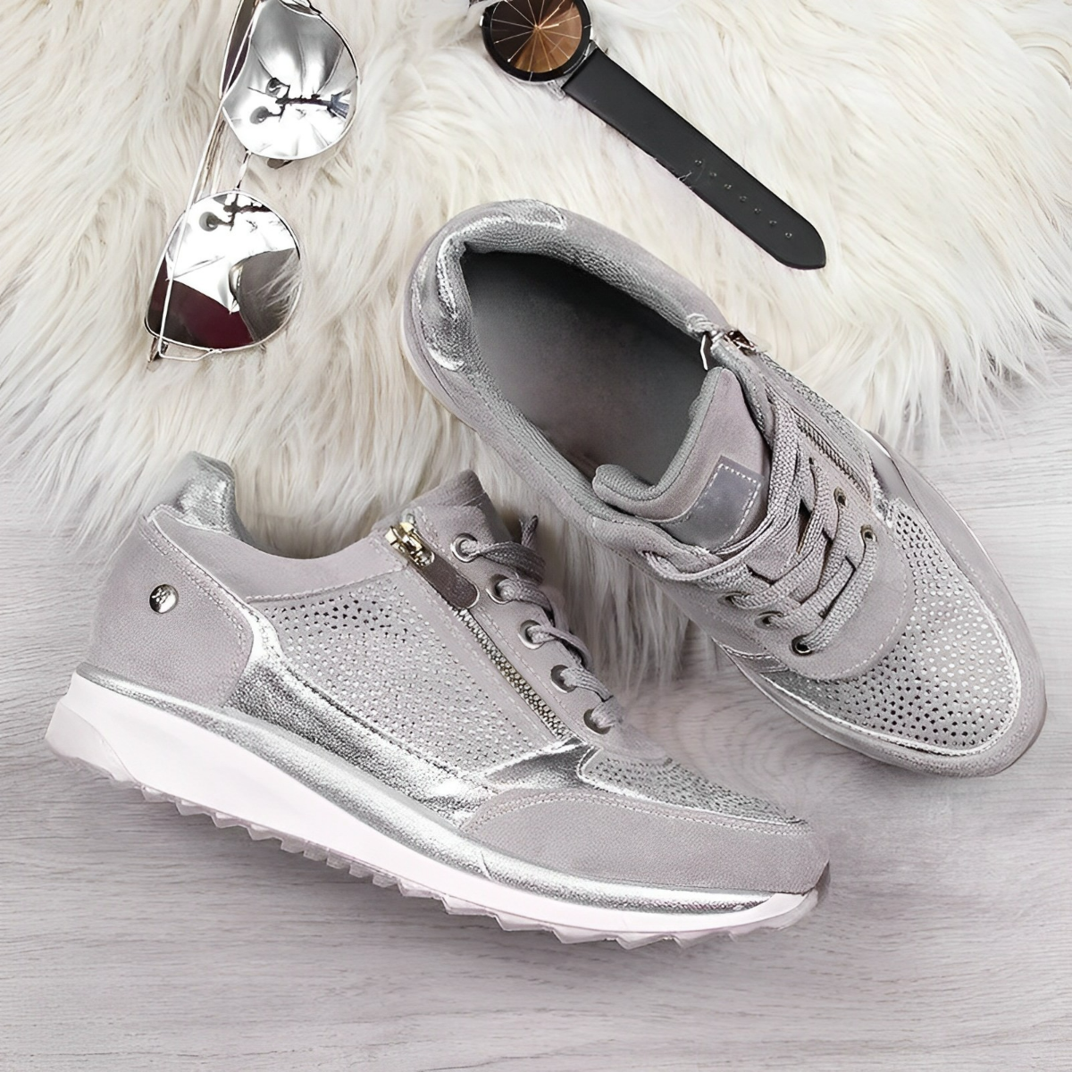 Damskie Sneakersy Sznurowane