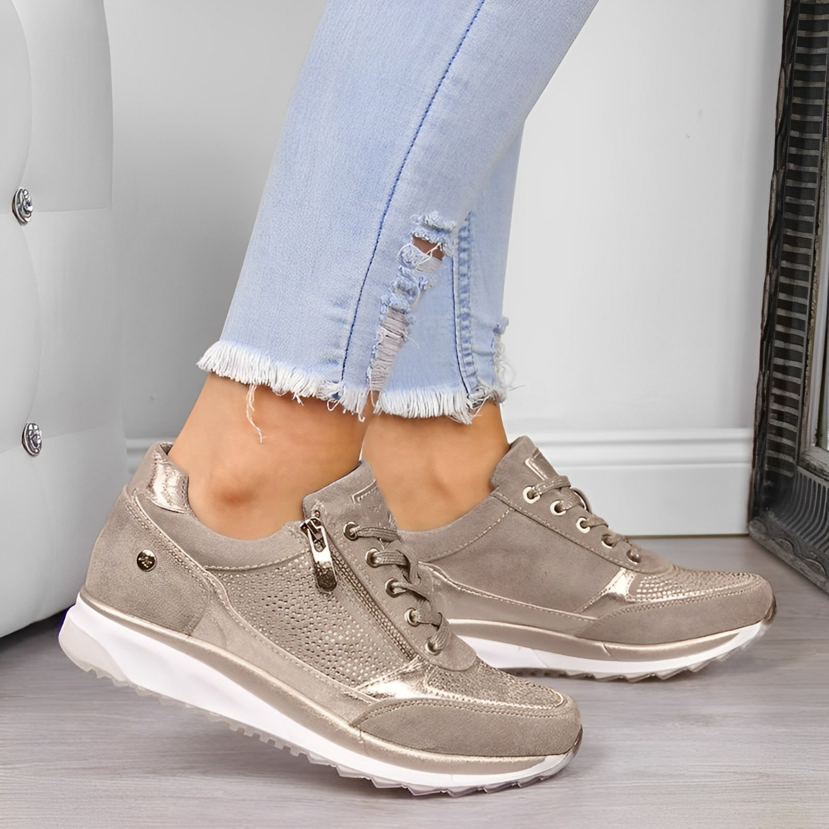Damskie Sneakersy Sznurowane
