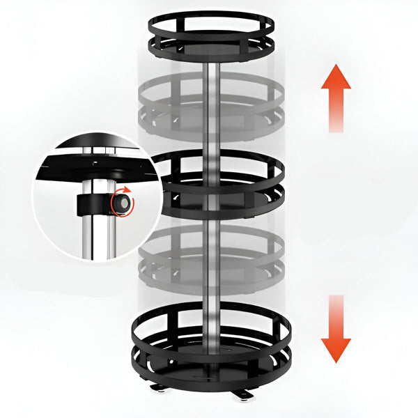 Organizer Metalowy na 3 Poziomach z Obrotowym 360°