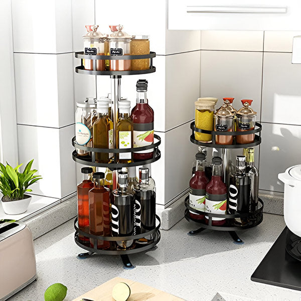 Organizer Metalowy na 3 Poziomach z Obrotowym 360°