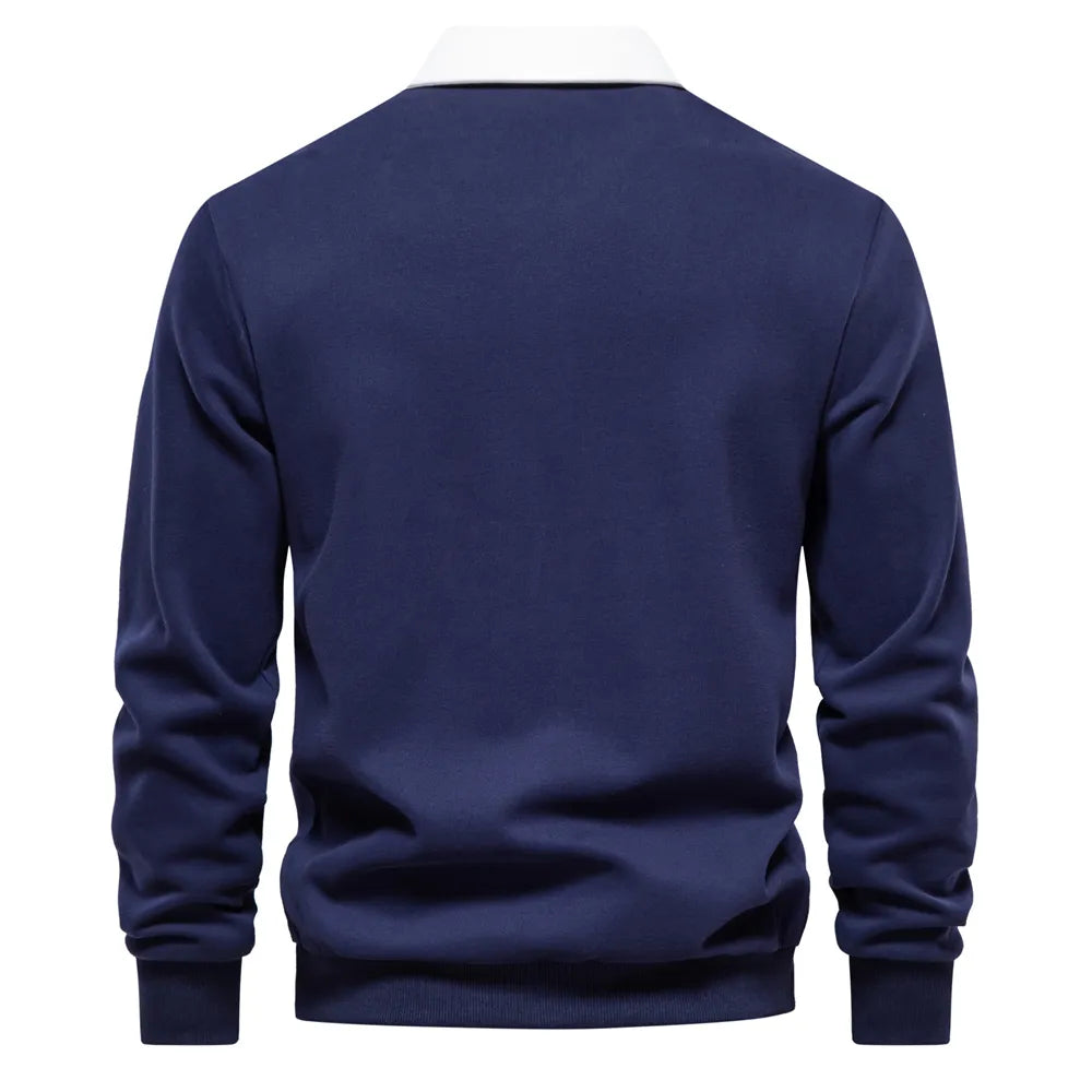 Casualny Sweter Polo z Zapięciem na Guziki Męski | Idealny na Jesień/Zimę