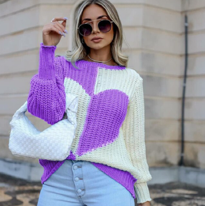 Damski Elegancki Sweter z Dzianiny z Wysokiej Jakości Materiału z Uniwersalnym Krojem