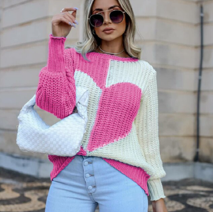 Damski Elegancki Sweter z Dzianiny z Wysokiej Jakości Materiału z Uniwersalnym Krojem