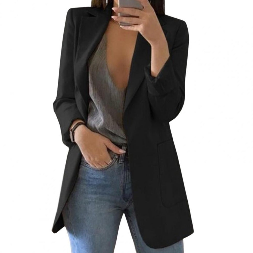Variant image for Damski Elegancki Wysokiej Jakości Blazer Slim Fit z Długimi Rękawami-37
