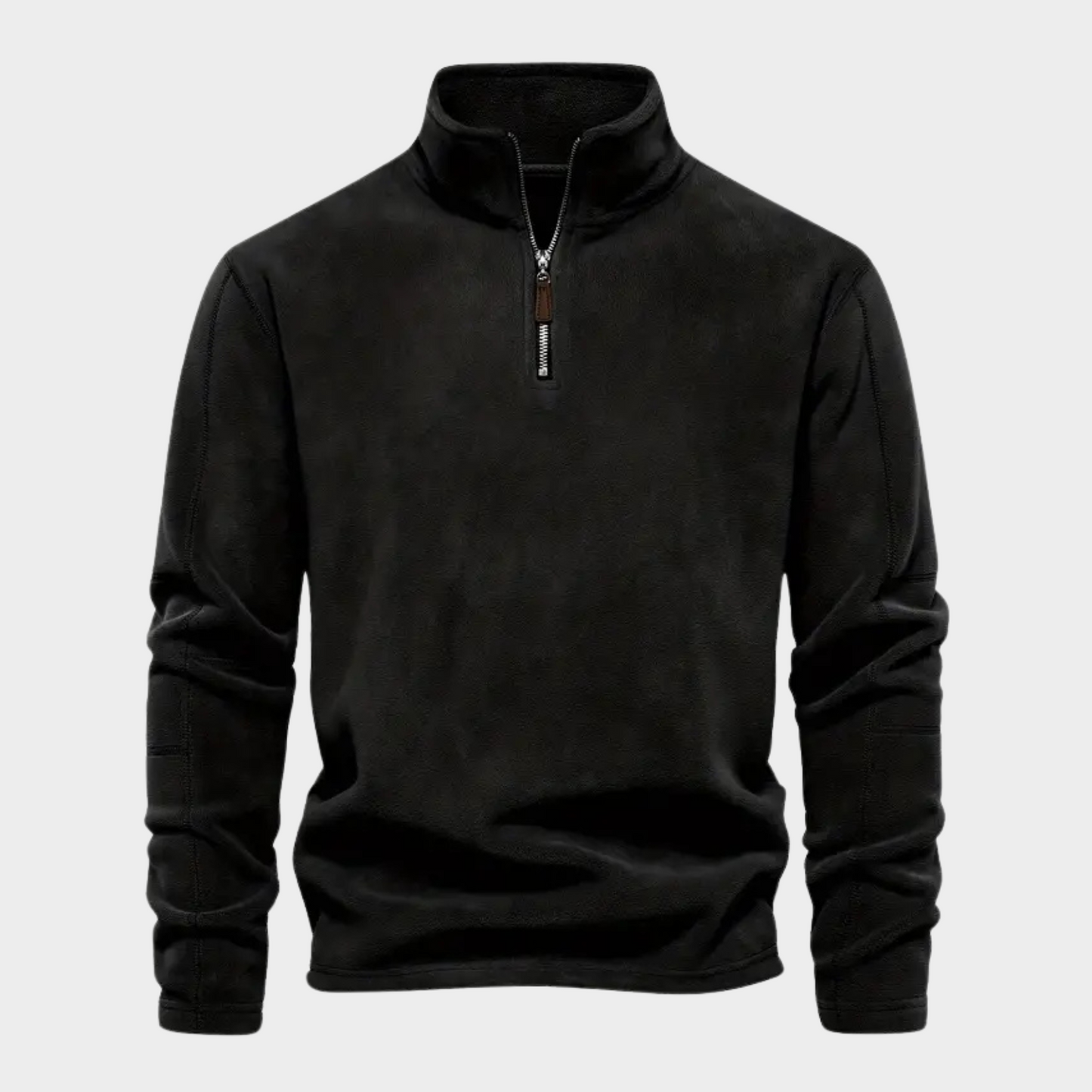 Męski Stylowy Corduroy Sweter z Pół-Zipem z Wysokiej Jakości Materiału