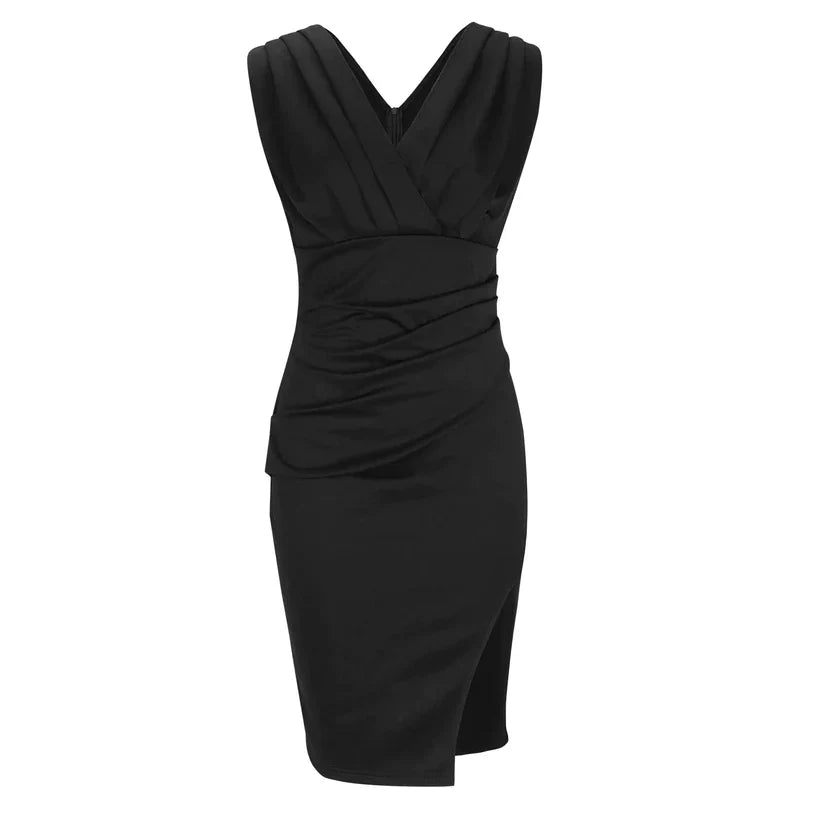 Damska Elegancka Midi Sukienka z Wysokiej Jakości Materiałów na Wesele
