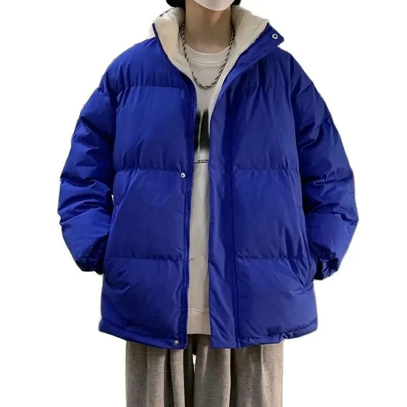 Elegancka Kurtka Puchowa z Podszewką Fleece i Zamkiem Męski | Idealny na zimę