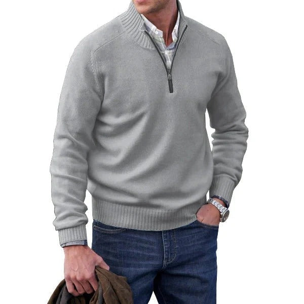 Wygodny Polarowy Sweter z Ćwierćzamkiem Męski | Idealny na Jesień/Zimę
