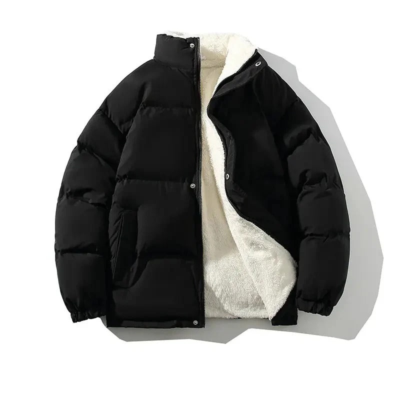 Elegancka Kurtka Puchowa z Podszewką Fleece i Zamkiem Męski | Idealny na zimę