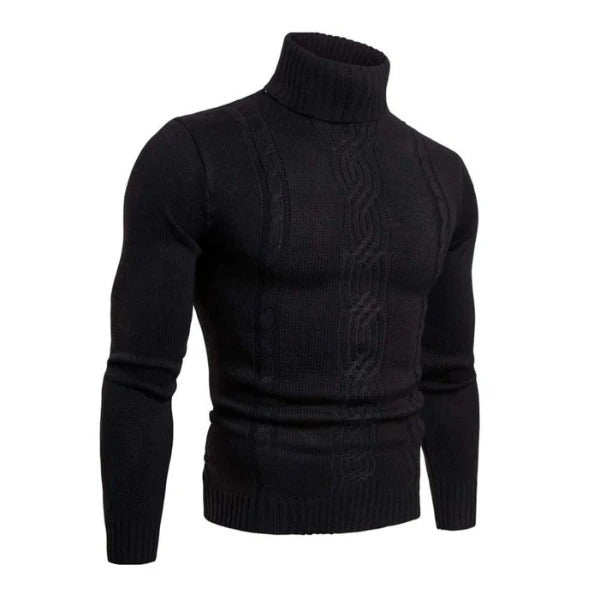 Stylowy Golfowy Sweter z Warkoczowym Splotem Męski | Idealne na zimę