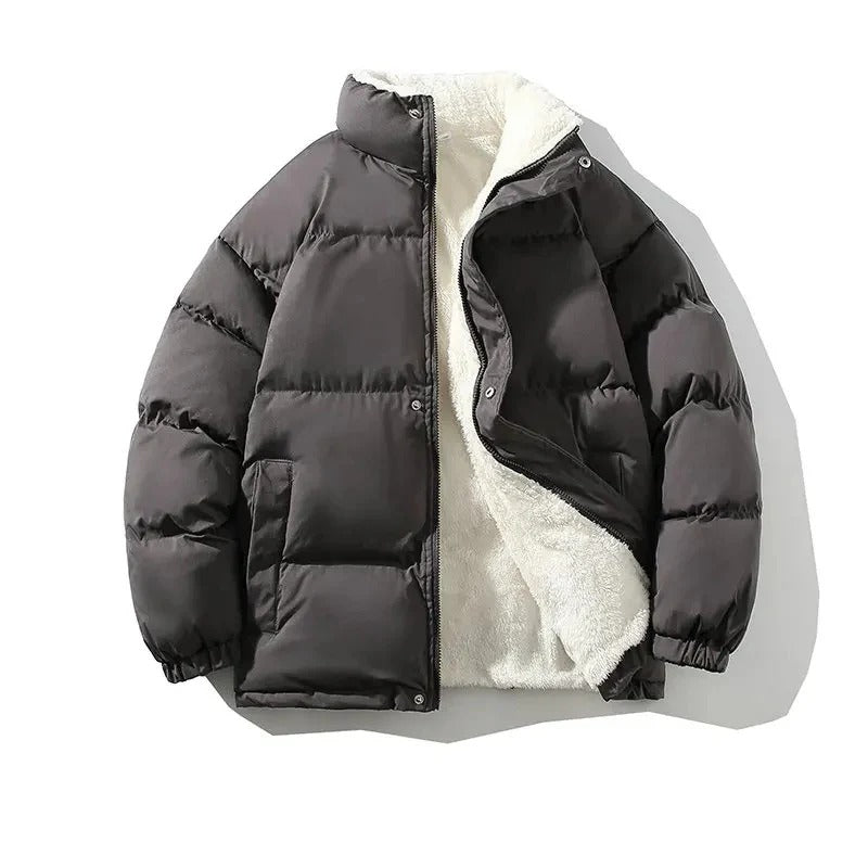 Elegancka Kurtka Puchowa z Podszewką Fleece i Zamkiem Męski | Idealny na zimę