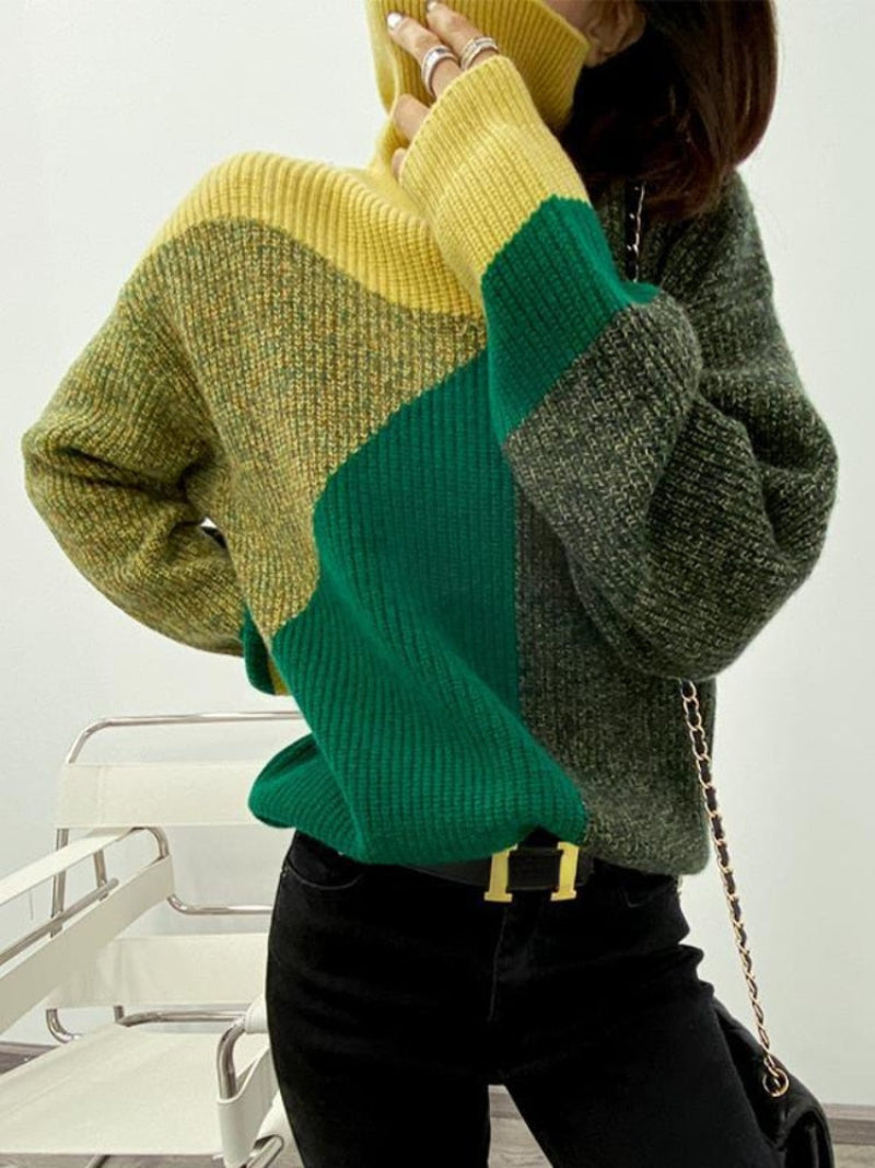 Elegancki Sweter z Dzianinowym Wzorem Damski | Idealny na Jesień/Zimę