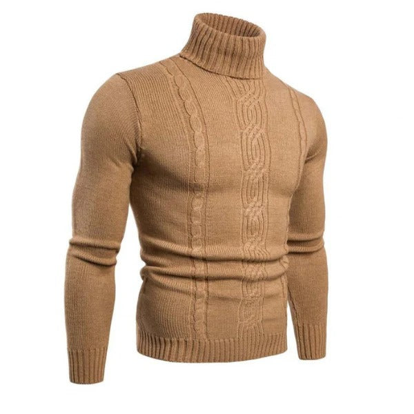 Stylowy Golfowy Sweter z Warkoczowym Splotem Męski | Idealne na zimę
