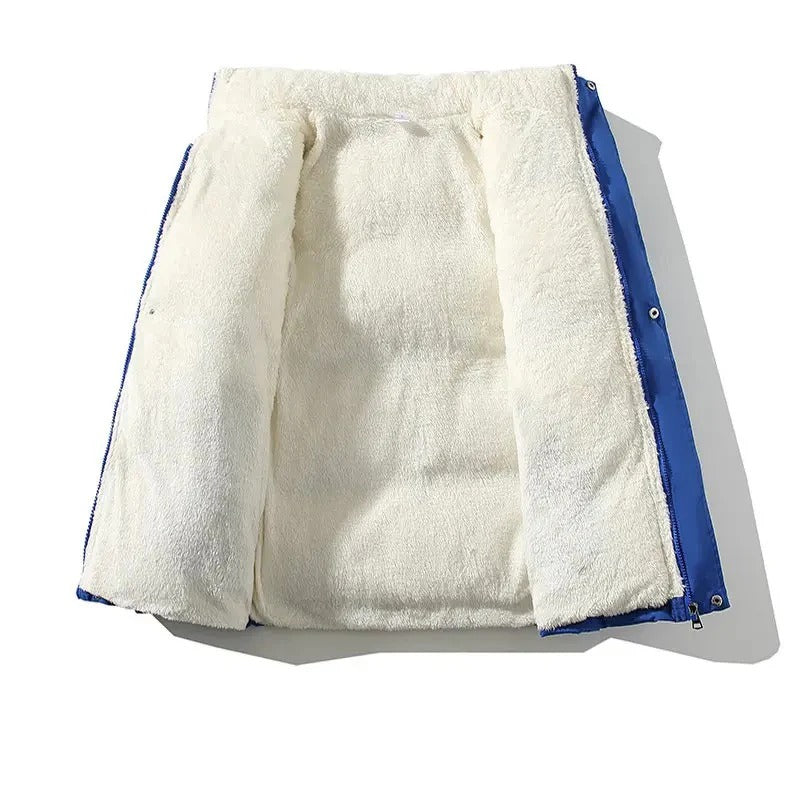 Elegancka Kurtka Puchowa z Podszewką Fleece i Zamkiem Męski | Idealny na zimę