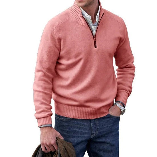 Wygodny Polarowy Sweter z Ćwierćzamkiem Męski | Idealny na Jesień/Zimę