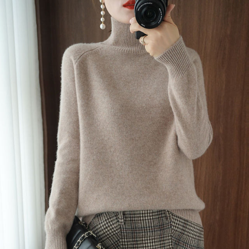 Elegancki Sweter z Golfem Damski | Idealny na Jesien/Zimę