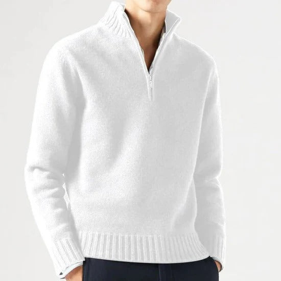 Wygodny Polarowy Sweter z Ćwierćzamkiem Męski | Idealny na Jesień/Zimę