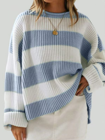 Variant image for Damski Modny Lekki Sweter z Długim Rękawem z Unikalnym Wzorem-13