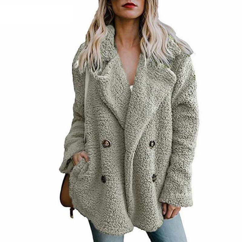 Trendy Kurtka Zimowa z Polaru z Guzikami i Klapami Damski | Idealna na Jesień/Zimę