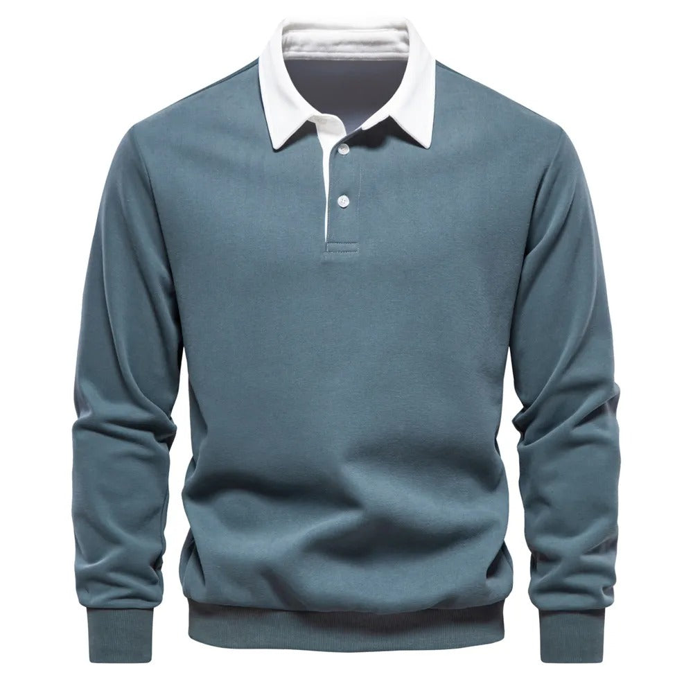 Casualowy Sweter Polo Z Kołnierzykiem I Guzikami Męski | Idealny Na Każdą Porę Roku