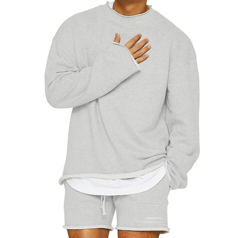 Casualowy Wygodny Sweter z Okrągłym Dekoltem Męski | Idealny na Jesień/Zimę
