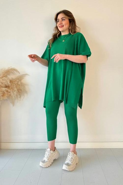 Komplet Damski Elegancki Dres z Wygodnym Fasonem i Miękkiej Dzianiny