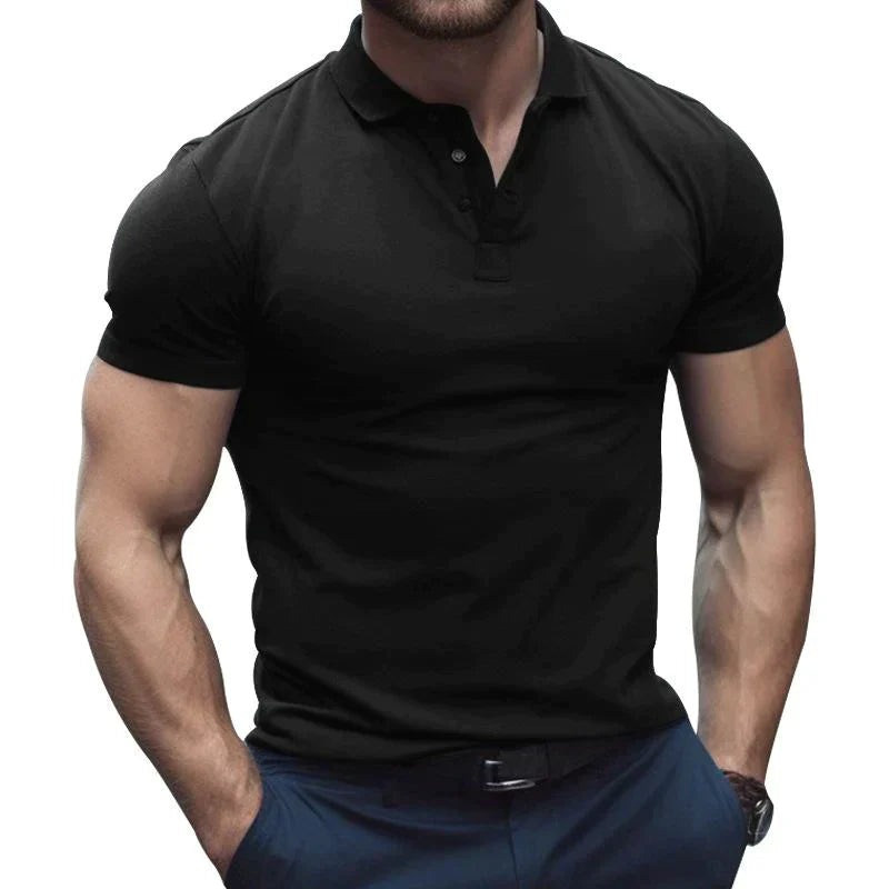 Variant image for Męska Stylowa Koszulka Polo z Krótkim Rękawem z Wysokiej Jakości Bawełny-8