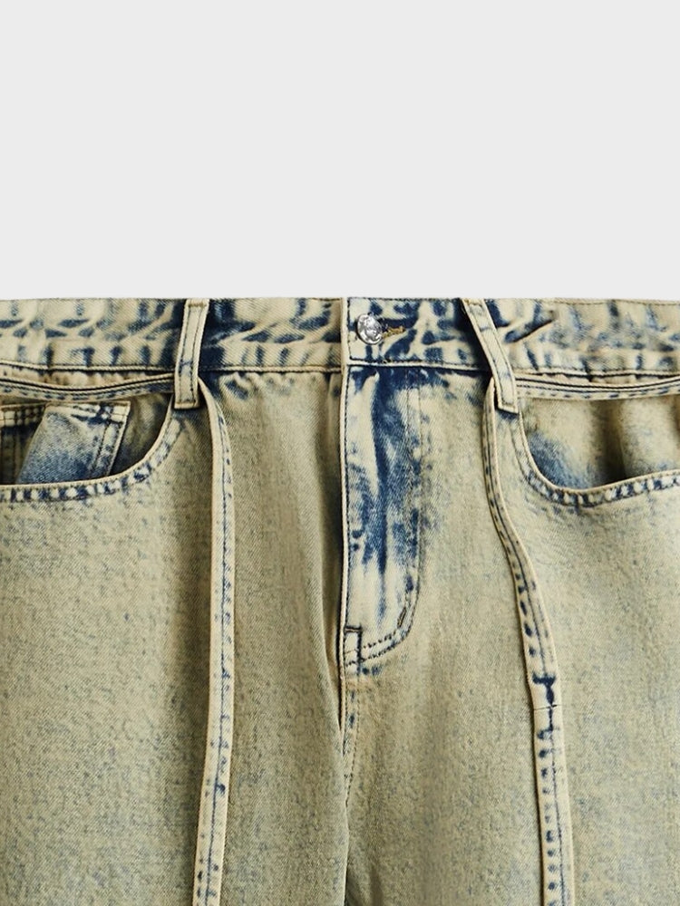 Wypłowiałe Jeansy Vintage Piaskowy Denin Męski | Idealny na codzienne dni