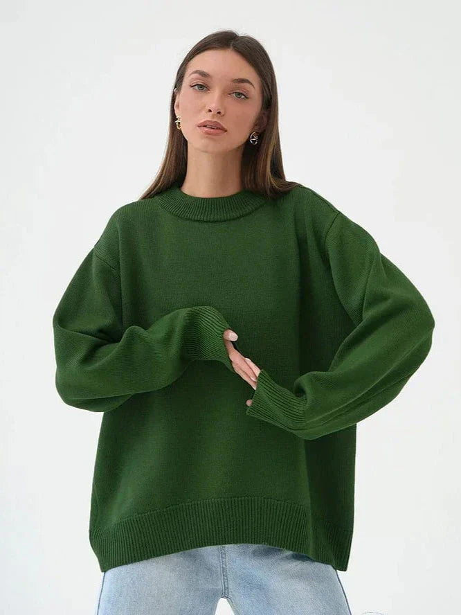 Variant image for Męski Klasyczny Bawełniany Sweter z Okrągłym Dekoltem i Luźnym Krojem-4
