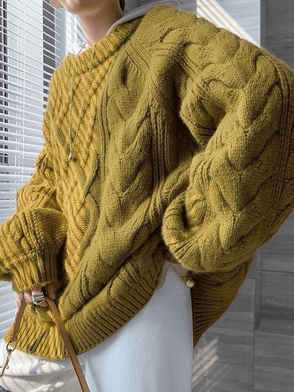 Variant image for Kobiecy Stylowy Sweter Oversized z Oryginalną Teksturą i Luźnym Krojem-3