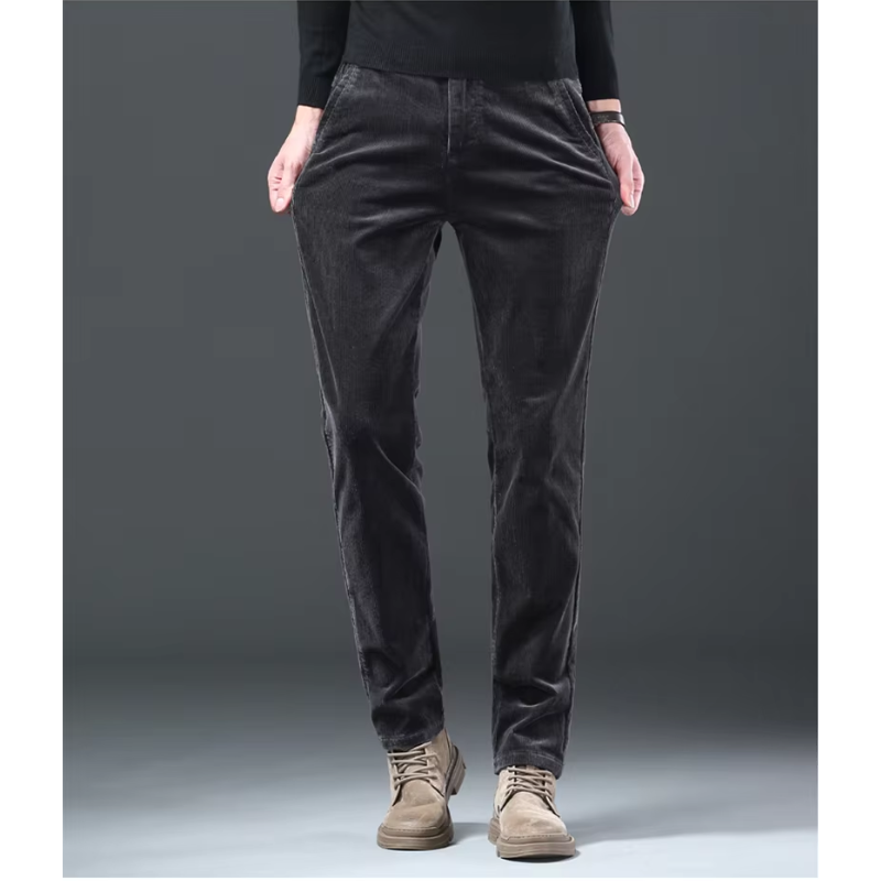 Variant image for Męskie Stylowe Corduroy Spodnie z Fleece'ową Podszewką z Klasycznym Krojem-21