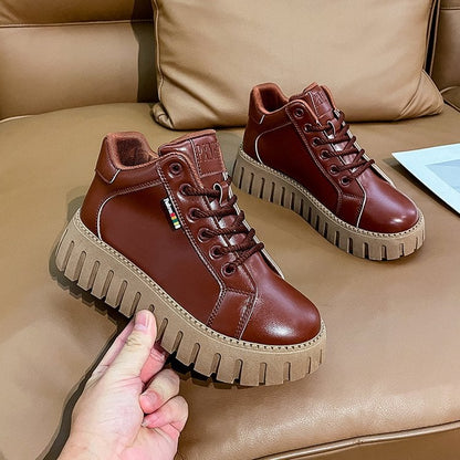 Damskie Nowoczesne Syntetyczne Sneakersy z Antypoślizgową Podeszwą