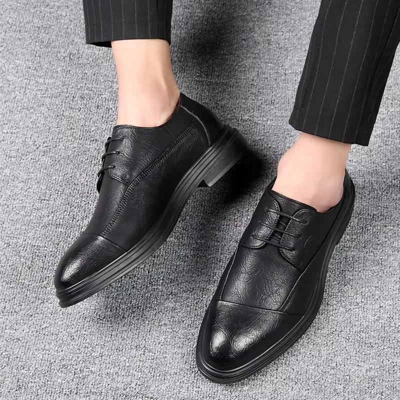 Variant image for Męskie Eleganckie Skórzane Buty z Cap Toe i Komfortową Podeszwą-16