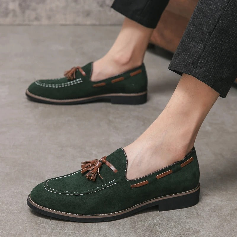 Variant image for Męskie Eleganckie Zamszowe Loafersy z Klasycznym Detalem-34